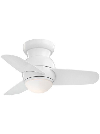 Spacesaver 26 inch Ceiling Fan w/ LED Light in White.