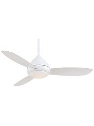 44 inch Concept Ceiling Fan w/ LED Light Kit In White Enamel
