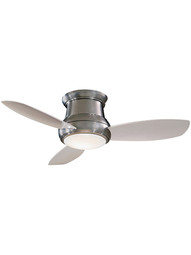 44" Concept II Flush-Mount LED Ceiling Fan In Brushed Nickel