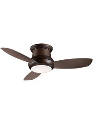 44" Concept II Flush-Mount LED Ceiling Fan In Oil Rubbed Bronze