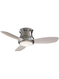 52 inch Concept II Flush Mount Ceiling Fan w/ LED Light Kit In Brushed Nickel