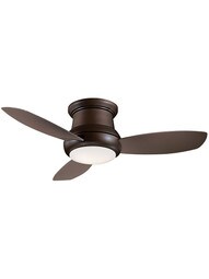 52 inch Concept II Flush-Mount LED Ceiling Fan In Oil Rubbed Bronze.