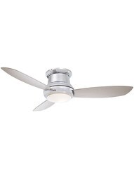 52 inch Concept II Flush-Mount LED Ceiling Fan In Polished Nickel.