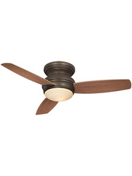 44" Traditional Concept Flush-Mount LED Ceiling Fan In Oil Rubbed Bronze