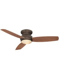 52" Traditional Concept Flush-Mount LED Ceiling Fan In Oil Rubbed Bronze