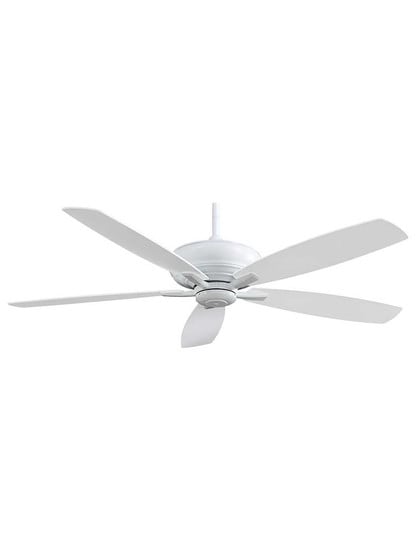 Kola 60-Inch Ceiling Fan in White.
