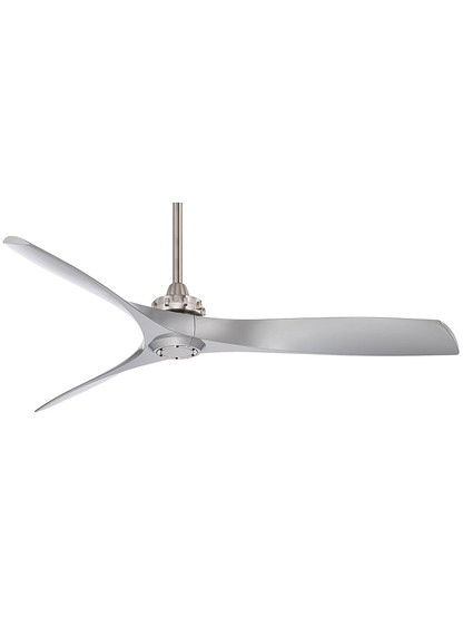 60" Aviation Ceiling Fan in Brushed Nickel with Silver Blades