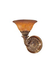 Roman Alabaster Sconce In Antique Bronze Patina