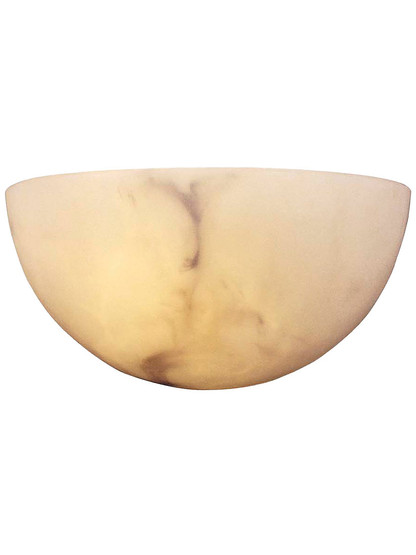 Virtuoso Half Bowl Sconce With Faux Alabaster Shade