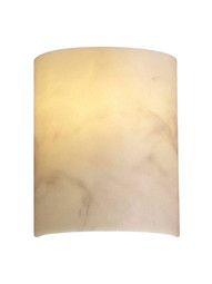 Virtuoso Half Cylinder Sconce With Faux Alabaster Shade