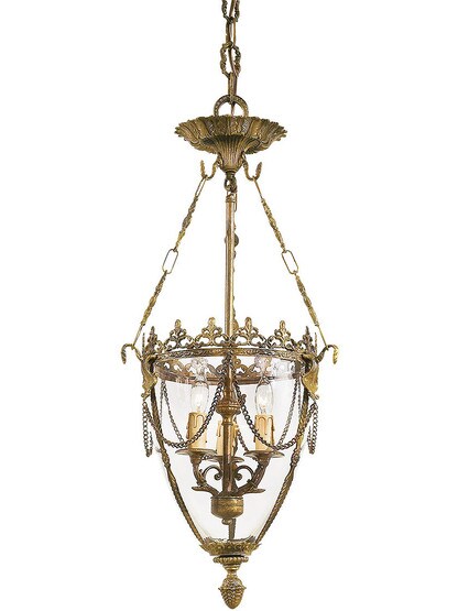 Regency 3 Light Pendant In Antique Bronze