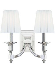 Continental Classic 2-Light Sconce with Polished-Nickel Finish