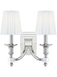 Continental Classic 2-Light Sconce with Polished-Nickel Finish