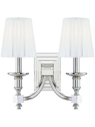 Continental Classic 2-Light Sconce with Polished-Nickel Finish