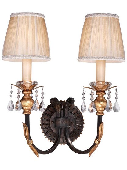 Bella Cristallo 2-Light Wall Sconce.