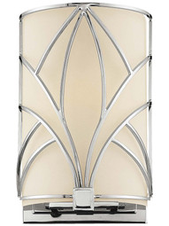 Storyboard Flush Wall Sconce With Etched Glass Shade