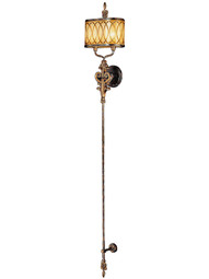 Terraza Villa Torchiere-Style Sconce with Spumanti Strato Glass Shade