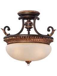 Bella Cristallo Semi-Flush Mount Ceiling Light.