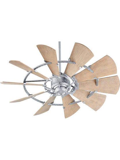 Windmill 52 inch Damp-Rated Ceiling Fan in Galvanized.