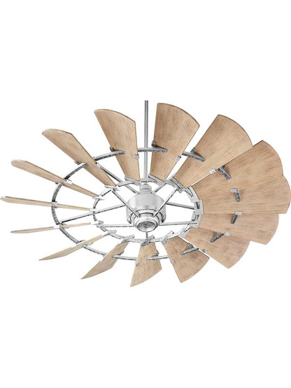 Windmill 60 inch Damp-Rated Ceiling Fan in Galvanized.