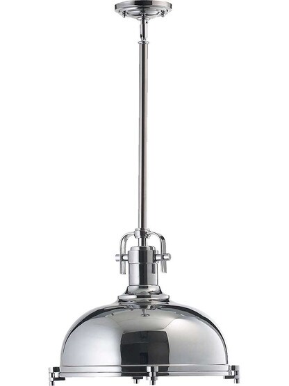 Hinge 16 1/2 inch Pendant in Chrome.
