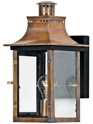 Chalmers Small Wall Lantern In Aged Copper