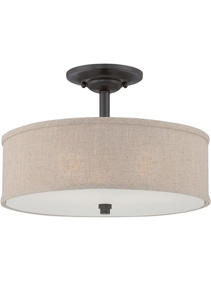 Cloverdale 3-Light Semi-Flush Mount Ceiling Light.