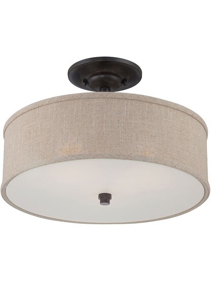 Alternate View of Cloverdale 3-Light Semi-Flush Mount Ceiling Light.