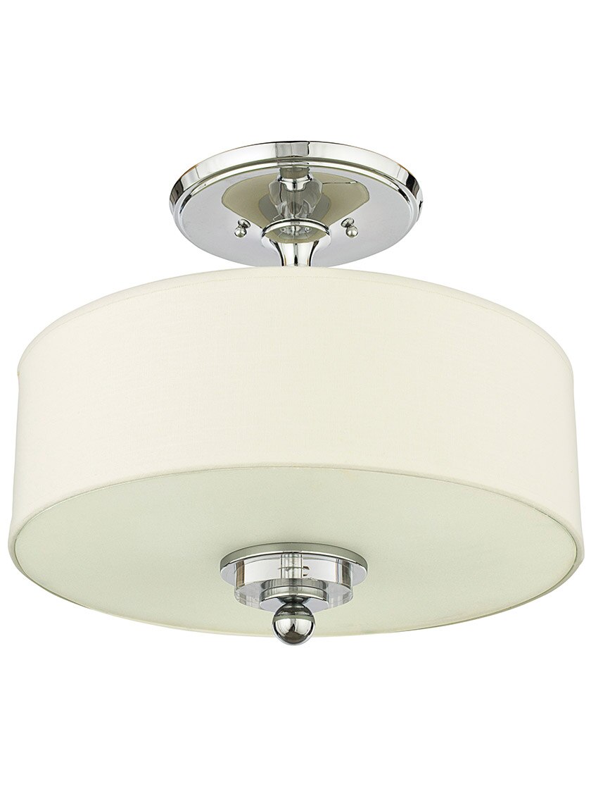 Downtown SemiFlush Ceiling Light in Polished Chrome House of Antique