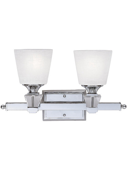 Deluxe 2 Light Bath Fixture in Polished Chrome