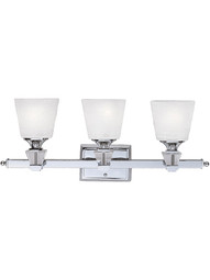 Deluxe 3-Light Bath Fixture in Polished Chrome