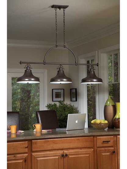 Alternate View of Emery 3 Light Island Chandelier.