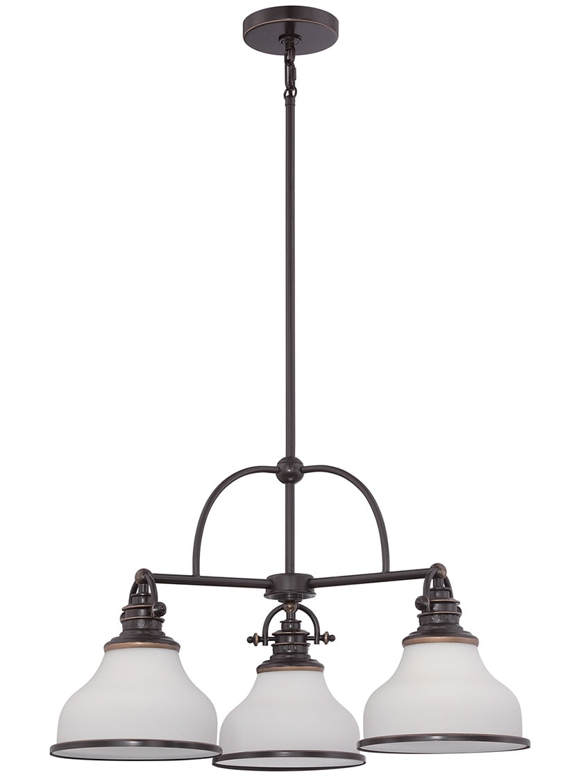 Alternate View of Grant 3-Light Chandelier.