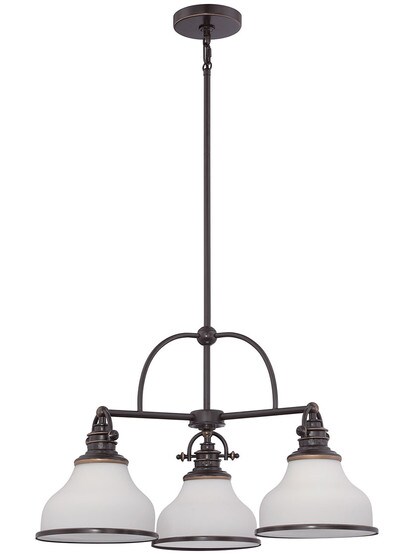 Alternate View of Grant 3-Light Chandelier.