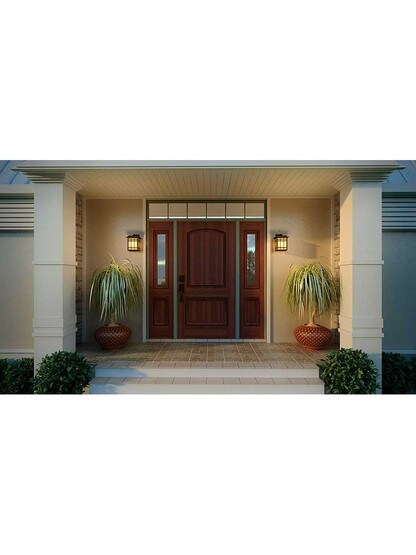 Alternate View 2 of Hillcrest Medium Wall Lantern in Imperial Bronze.