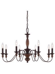 Holbrook 8 Light Chandelier With Faux-Wood Finish