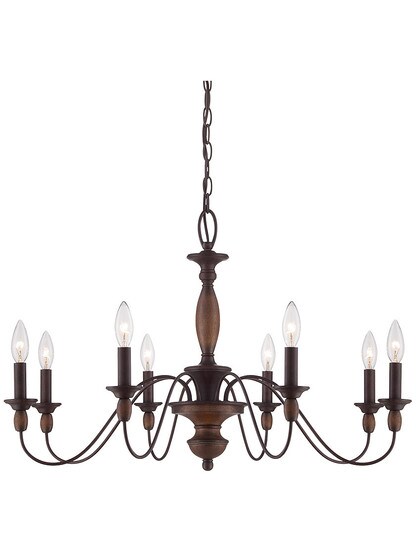 Holbrook 8 Light Chandelier With Faux-Wood Finish
