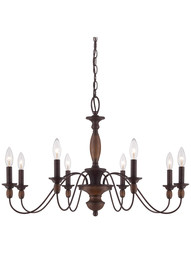 Holbrook 8 Light Chandelier With Faux-Wood Finish
