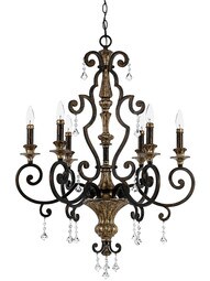 Marquette 6-Light Chandelier in Heirloom Bronze