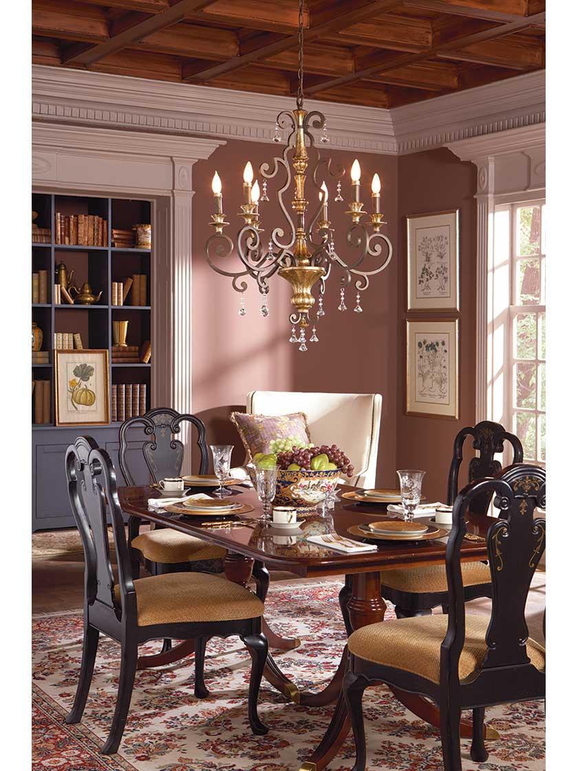 Alternate View 2 of Marquette 6 Light Chandelier In Heirloom Bronze