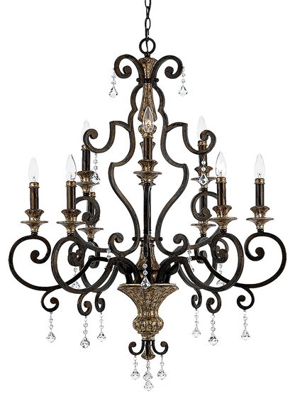 Marquette 9 Light Chandelier In Heirloom Bronze