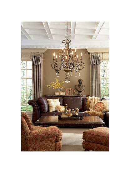 Alternate View of Marquette 9 Light Chandelier In Heirloom Bronze