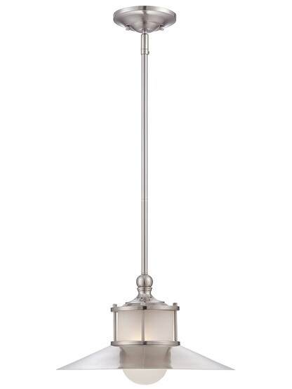 Alternate View of New England Large Pendant In Brushed Nickel
