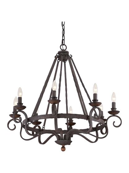 Alternate View of Noble 8-Light Chandelier.