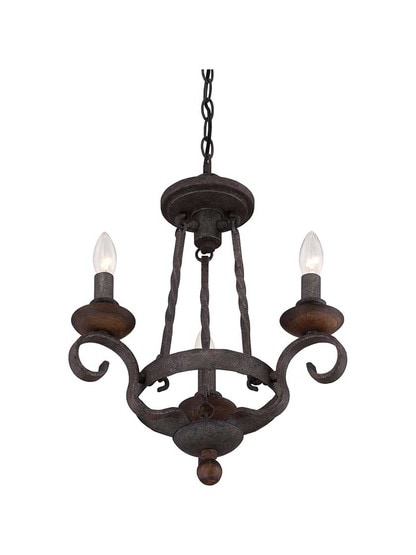 Alternate View 2 of Noble 3-Light Chandelier.