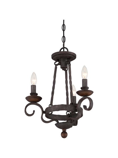 Alternate View 3 of Noble 3-Light Chandelier.