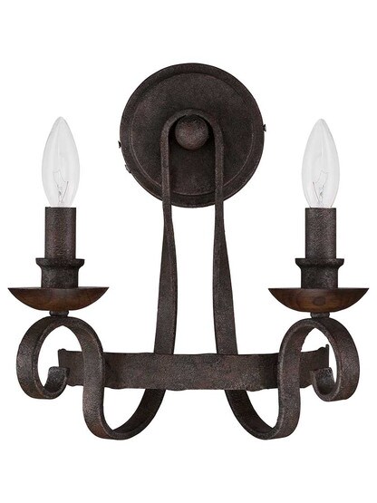 Alternate View of Noble 2-Light Wall Sconce.