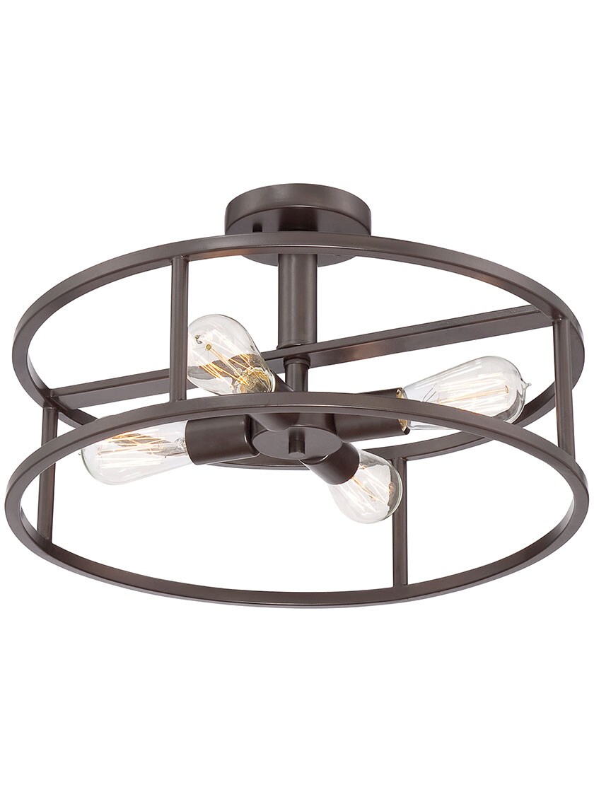 Alternate View of New Harbor Semi Flush Mount Ceiling Light.