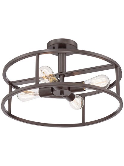 Alternate View of New Harbor Semi Flush Mount Ceiling Light.