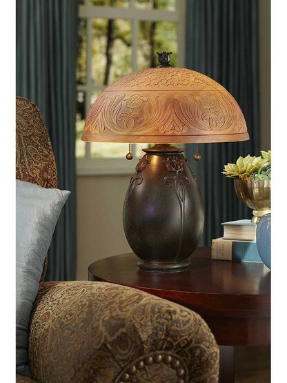 Alternate View 2 of Glenhaven Table Lamp in Teco Rosa.
